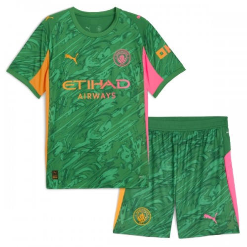 Ensemble Maillot Gardien Manchester City 2025-26 Verte Enfant Ensemble Maillot Gardien Manchester City 2025-26 Verte Enfant